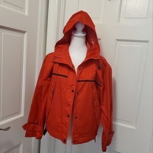 Eddie Bauer Red Windbreaker/Rain Jacket Size Small, Colorful